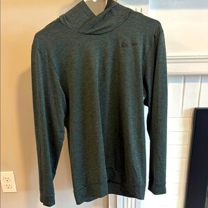 Nike Dry Fit Green Lightweight Pullover Hoodie - Small
